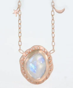 Moon-Glow Charm Necklace