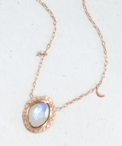 Moon-Glow Charm Necklace