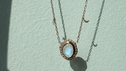 Moon-Glow Charm Necklace