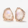 Moonstone Slice Earrings