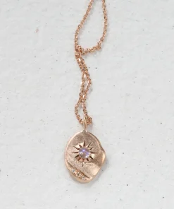 Moonstone Star Plate Necklace