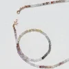 Natural Jade Beaded Star Clasp Necklace