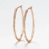 Oval Diamond Hoop Earrings