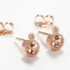 Peach Topaz Milgrain Studs