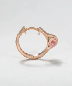 Pink Crystal Hoop Earring