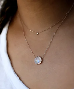 Rainbow Moon Phase Necklace