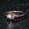 Rainbow Moon Silhouette Ring