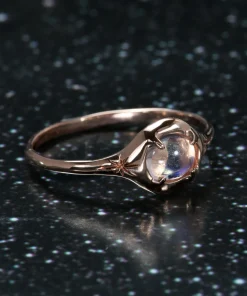 Rainbow Moon Silhouette Ring