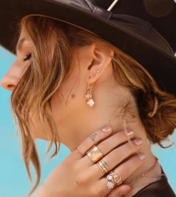 Rainbow Moon Silhouette Ring