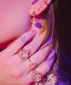 Rose Cut Diamond Binary Stud