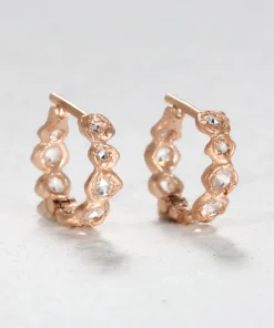 Rose Cut Diamond Earrings