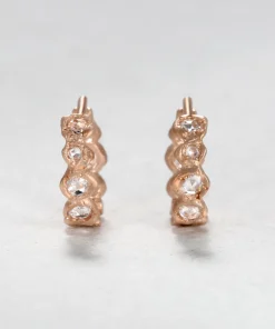 Rose Cut Diamond Earrings