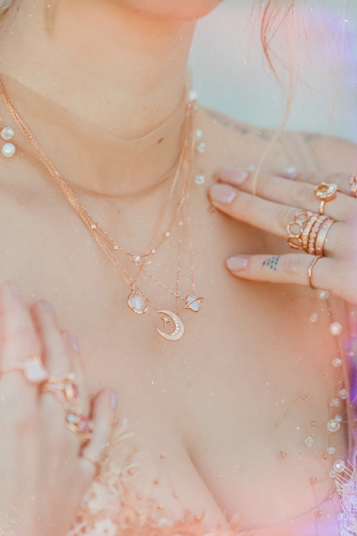Rose Cut Diamond Necklace