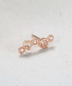 Rose Cut Diamond Penta Stud