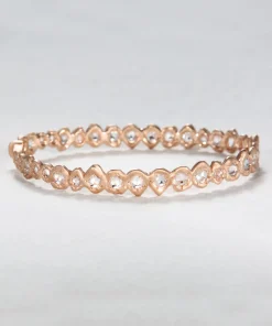 Rose Cut Sapphire Bangle