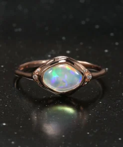 Seeing Eye Fluorescent Flash Opal Ring
