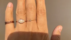 Seeing Eye Fluorescent Flash Opal Ring