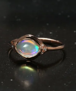 Seeing Eye Fluorescent Flash Opal Ring