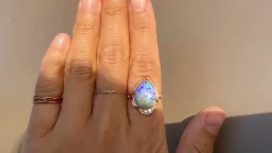Shine Shadow Electric Paint Brush Opal Ring