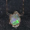 Shine Shadow Electric Teal Flash Necklace