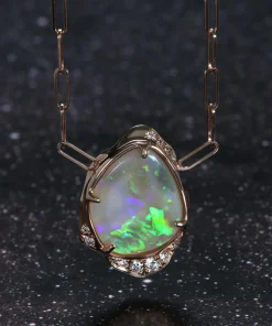 Shine Shadow Electric Teal Flash Necklace