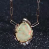 Shine Shadow Floral Aura Flash Opal Necklace