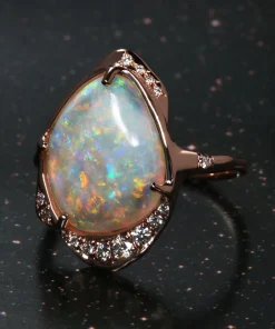 Shine Shadow Paintbrush Opal Ring