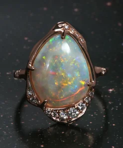Shine Shadow Paintbrush Opal Ring
