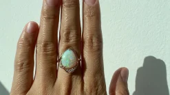 Shine Shadow Paintbrush Opal Ring