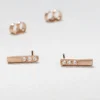Short Pave Bar Earrings