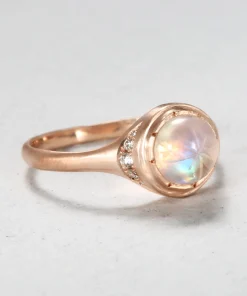Star Dusted Moonstone Ring