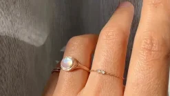 Star Dusted Moonstone Ring