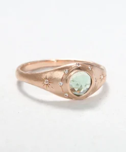 Star Etched Signet Ring