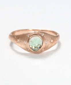 Star Etched Signet Ring