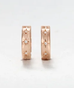 Star Hoop Earrings