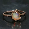 Star Poem Ribbon Crystal Flash Opal Ring