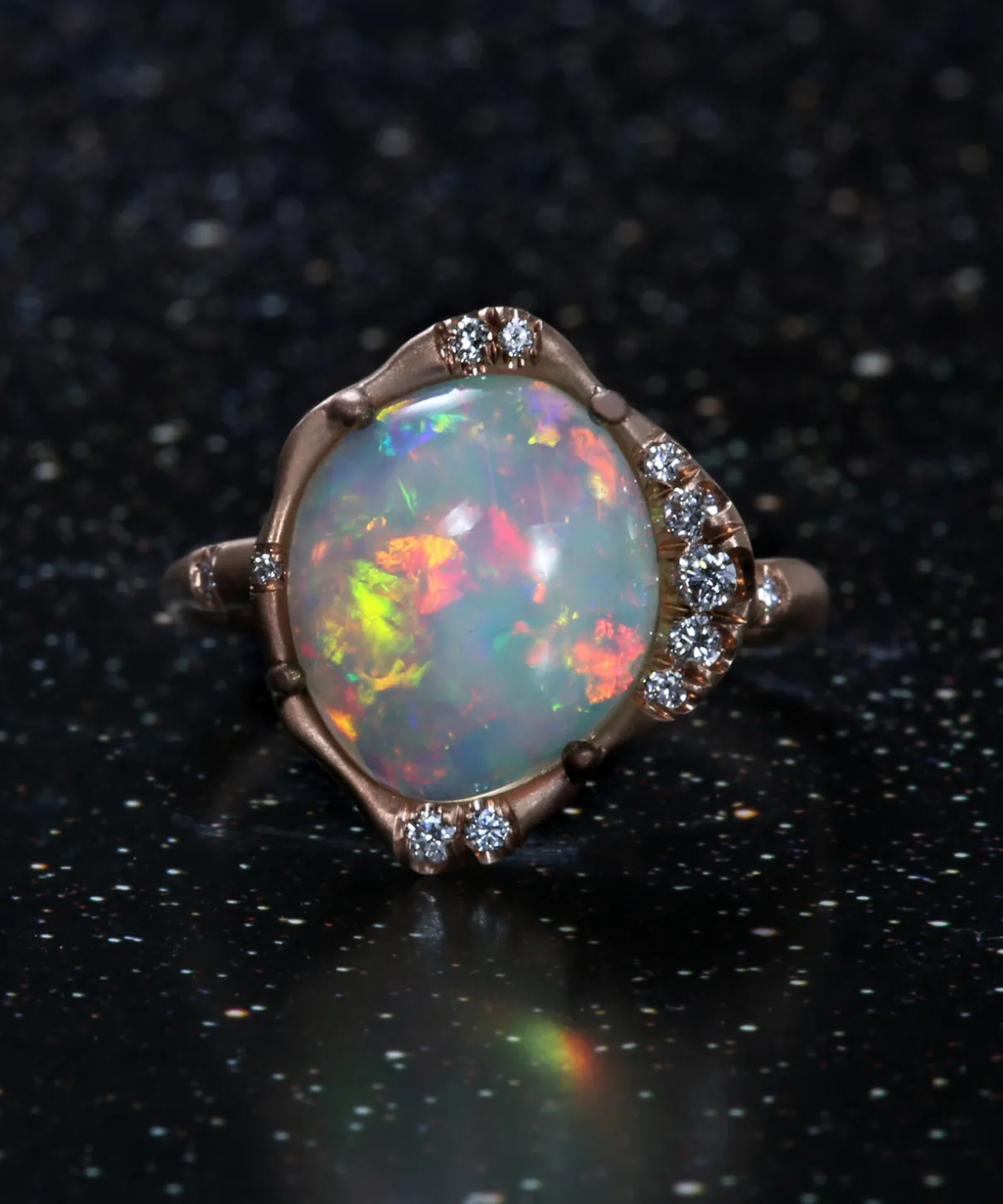 Stardust Ethiopian Opal Ring