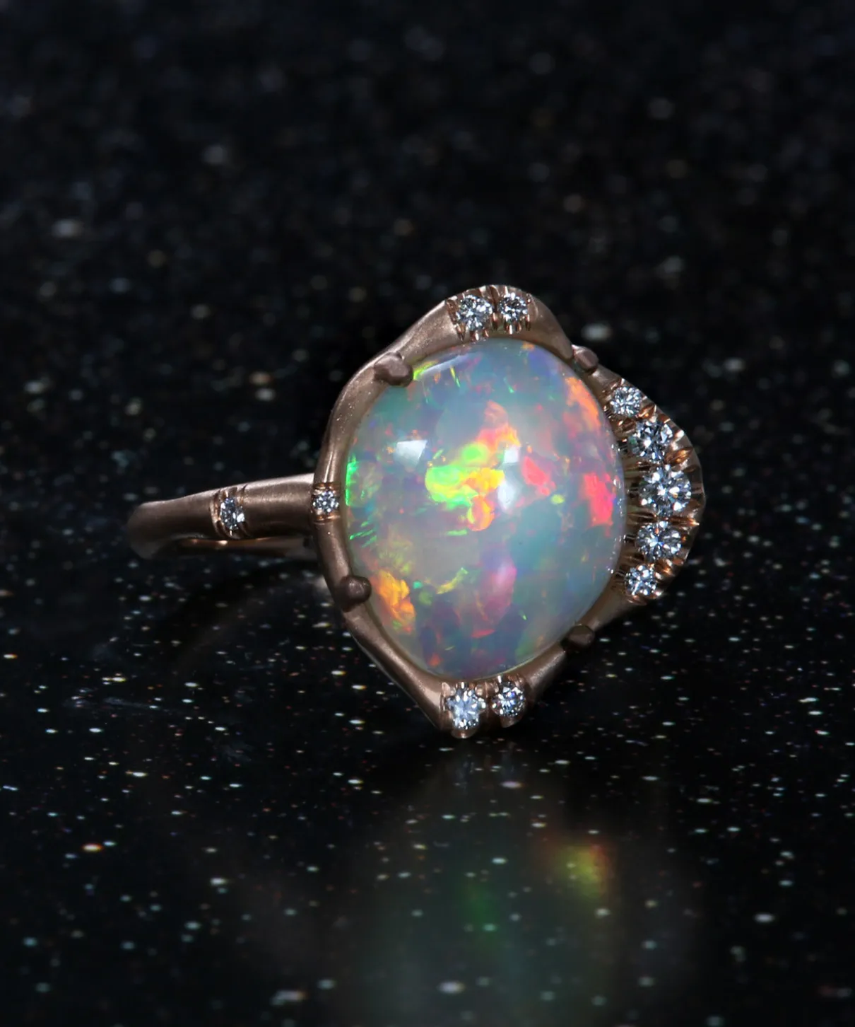 Stardust Ethiopian Opal Ring