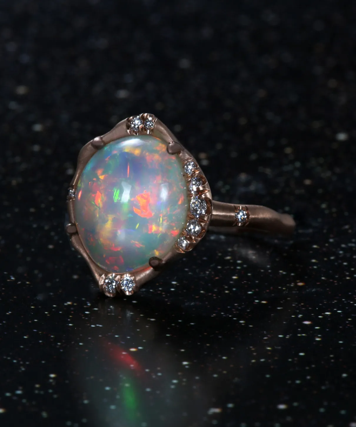Stardust Ethiopian Opal Ring