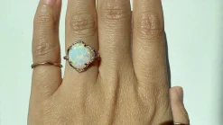 Stardust Floral Gem Flash Opal Ring