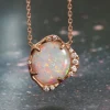 Stardust Galactic Spectrum Sparkle Opal Necklace