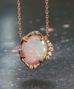 Stardust Galactic Spectrum Sparkle Opal Necklace