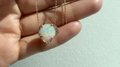 Stardust Galactic Spectrum Sparkle Opal Necklace