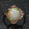 Stardust Three Dimensional Firework Gem Flash Opal Ring