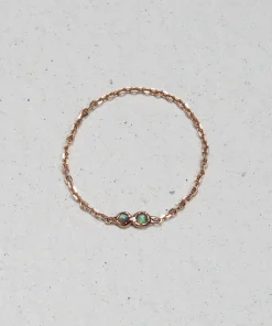 Tiny Opal Chain Ring