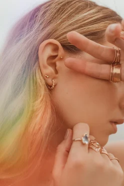 Tiny Opal Double Constellation Stud