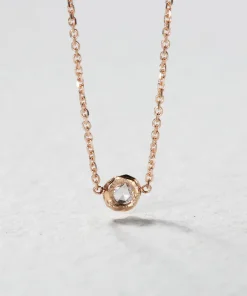 Tiny Rose Cut Diamond Necklace