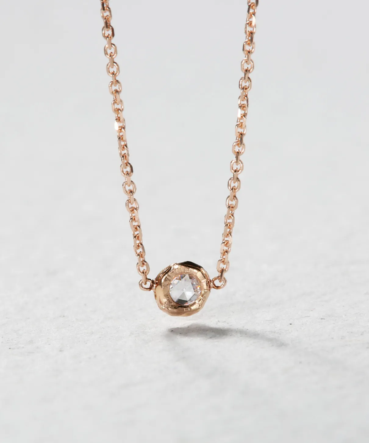 Tiny Rose Cut Diamond Necklace