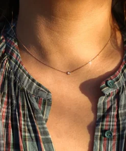 Tiny Rose Cut Diamond Necklace