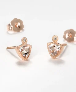 Topaz Milgrain Studs
